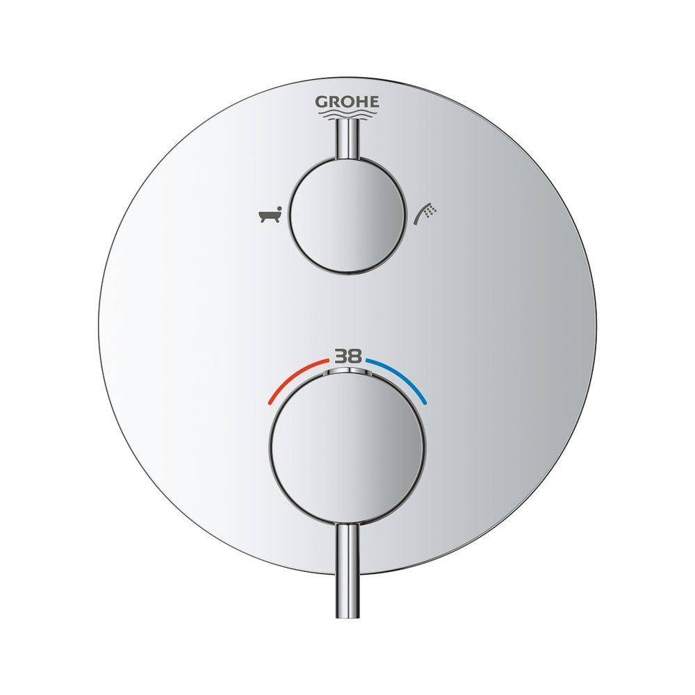 Grohe Atrio Thermostat-Wannenbatterie mit integrierter 2-Wege-Umstellung chrom 24138003... GROHE-24138003 4005176481017 (Abb. 2)