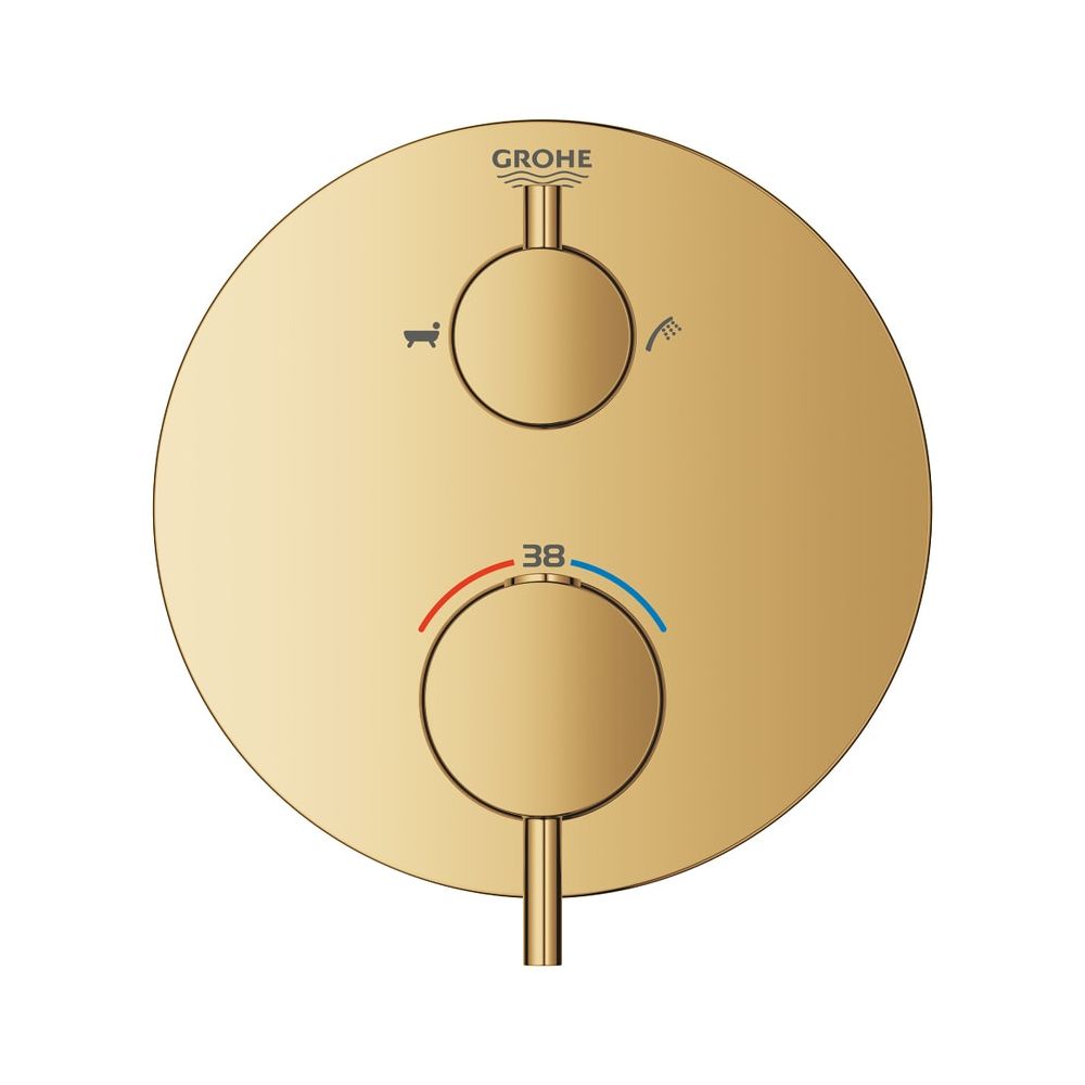 Grohe Atrio Thermostat-Wannenbatterie mit integrierter 2-Wege-Umstellung cool sunrise 2... GROHE-24138GL3 4005176564505 (Abb. 2)