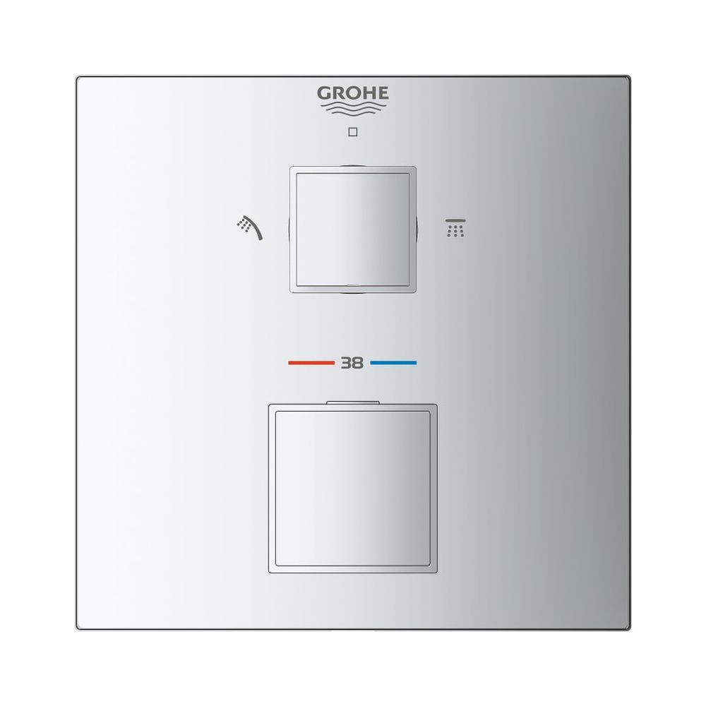 Grohe Grohtherm Cube Thermostat-Brausebatterie mit integrierter 2-Wege-Umstellung chrom... GROHE-24154000 4005176481185 (Abb. 2)