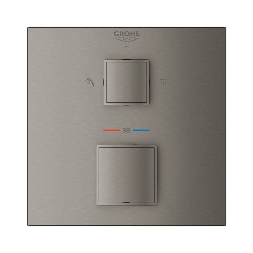 Grohe Grohtherm Cube Thermostat 2-Wege-Umstellung für mehrere Brause hard graphite gebü... GROHE-24154AL0 4005176585920 (Abb. 2)