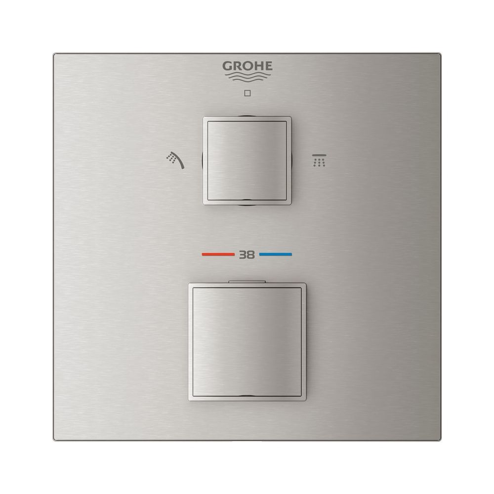Grohe Grohtherm Cube Thermostat mit integrierter 2-Wege-Umstellung für Dusche mit mehr ... GROHE-24154DC0 4005176574238 (Abb. 2)