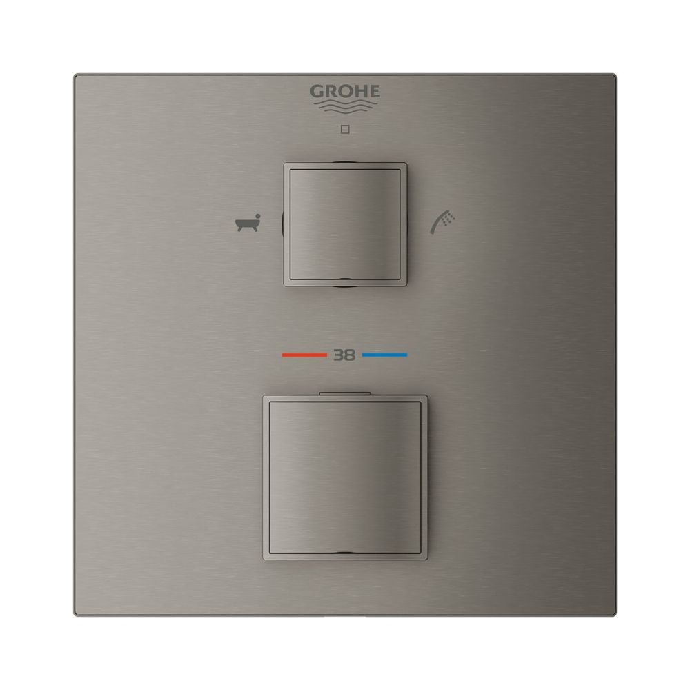 Grohe Grohtherm Cube Thermostat-Wannenbatterie mit integrierter 2-Wege-Umstellung hard ... GROHE-24155AL0 4005176585937 (Abb. 2)