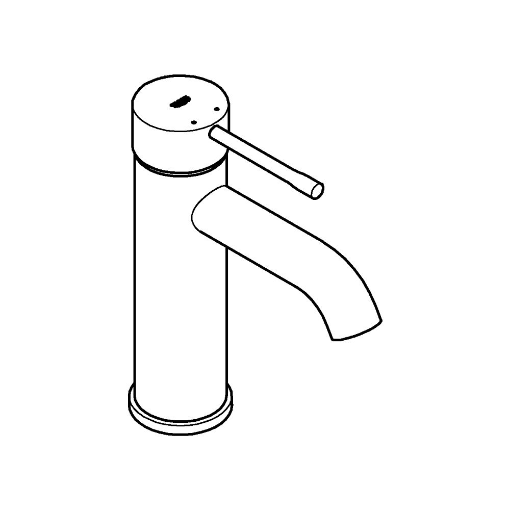 Grohe Essence Einhand-Waschtischbatterie, S-Size, glatter Körper, fester Auslauf, verst... GROHE-24172KF1 4005176782398 (Abb. 5)