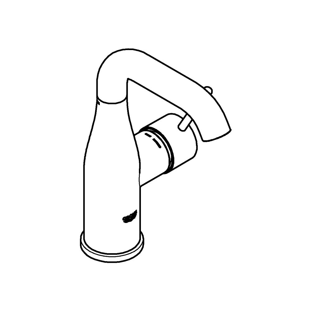 Grohe Essence 1-Loch-Einhand-Waschtischbatterie M-Size, Phantom Black, glatter Körper, ... GROHE-24176KF1 4005176782367 (Abb. 5)
