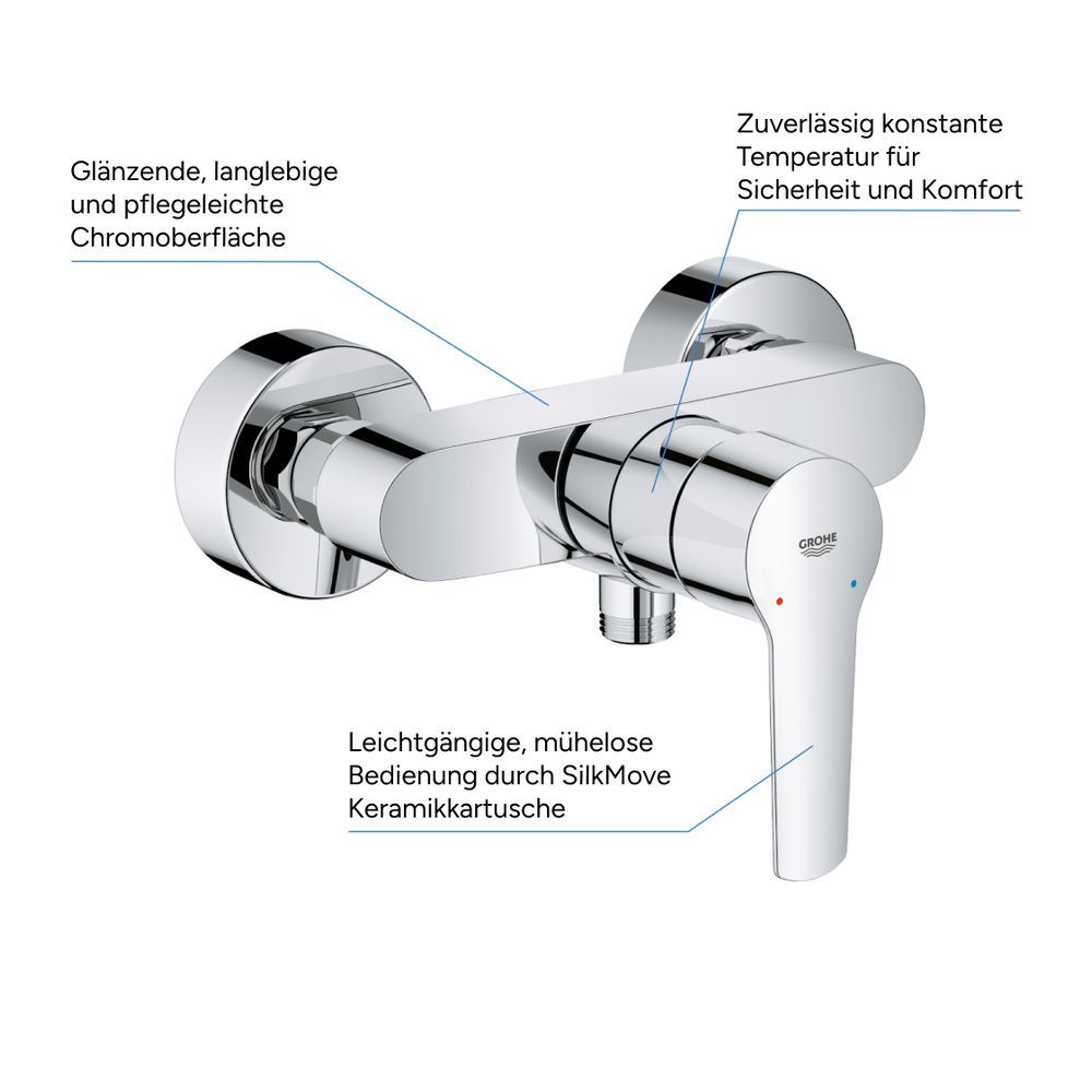 Grohe Start Einhand-Brausebatterie 1/2", Chrom, 24208002... GROHE-24208002 4005176727429 (Abb. 5)