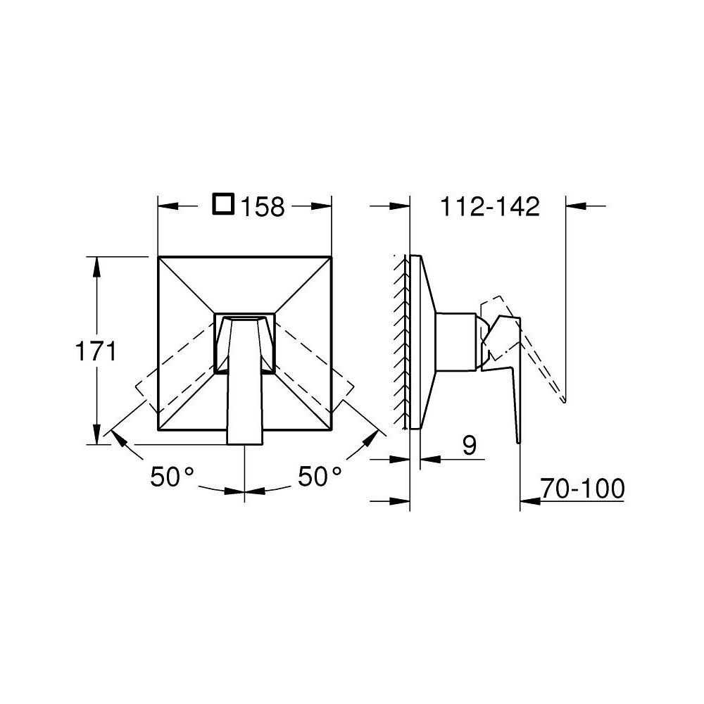 Grohe Allure Brilliant Einhand-Brausebatterie Chrom, Fertigmontageset für Rapido SmartB... GROHE-24277000 4005176759918 (Abb. 4)