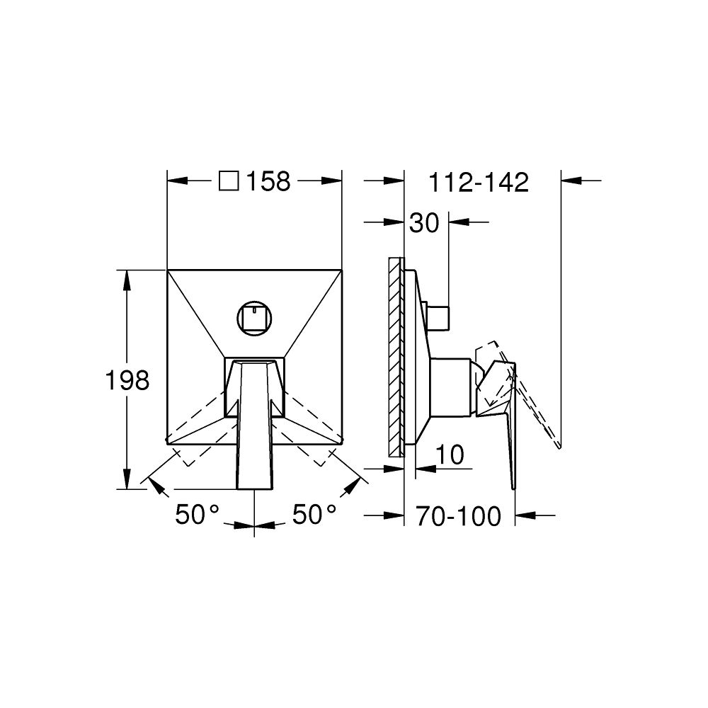 Grohe Allure Brilliant Einhandbatterie Hard Graphite gebürstet, mit 3-Wege-Umstellung, ... GROHE-24340AL0 4005176759987 (Abb. 4)
