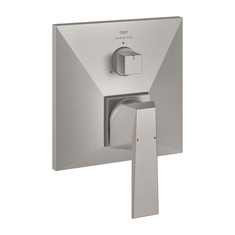 Grohe Allure Brilliant Einhandbatterie Supersteel, mit 3-Wege-Umstellung, Fertigmontage... GROHE-24340DC0 4005176759994 (Abb. 1)