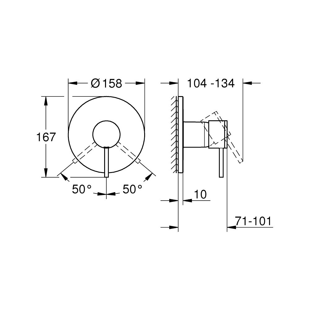 Grohe Atrio Einhand-Bidetbatterie, Chrom, Fertigmontageset für Rapido SmartBox... GROHE-24354000 4005176762062 (Abb. 4)