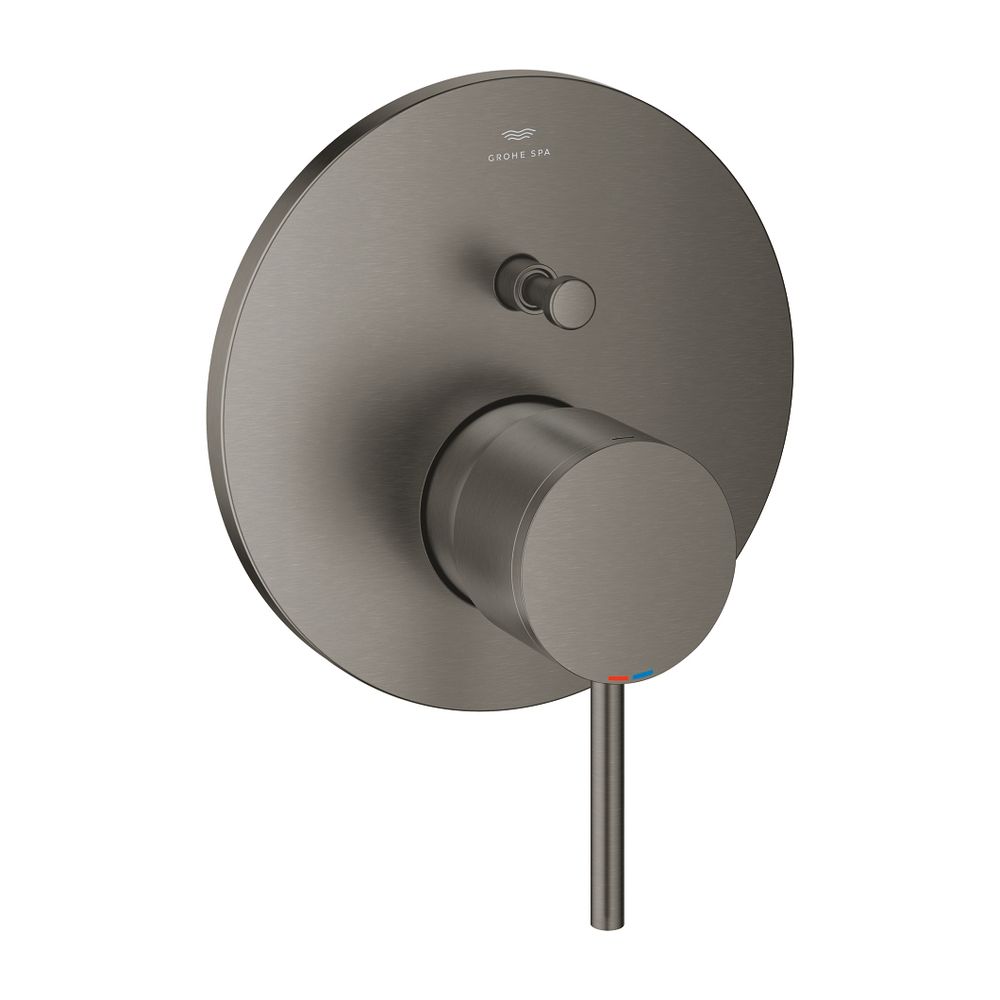 Grohe Atrio Einhand-Wannenbatterie Hard Graphite gebürstet, Fertigmontageset für Rapido... GROHE-24355AL0 4005176761614 (Abb. 1)
