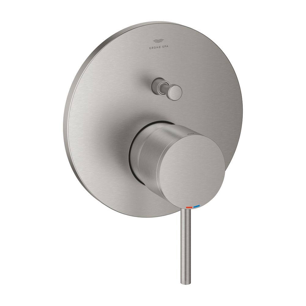 Grohe Atrio Einhand-Wannenbatterie Supersteel, Fertigmontageset für Rapido SmartBox... GROHE-24355DC0 4005176761638 (Abb. 1)