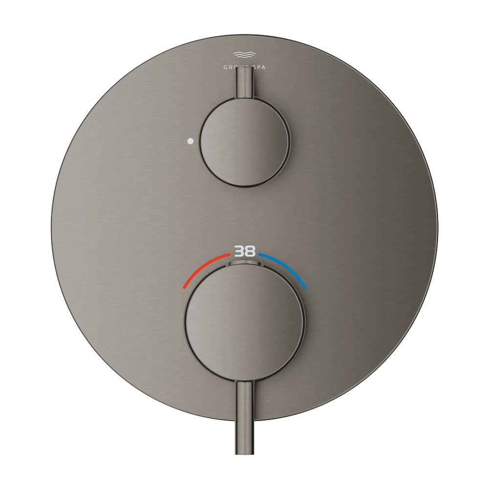 Grohe Atrio Thermostat-Brausebatterie Hard Graphite gebürstet, Fertigmontageset für Rap... GROHE-24357AL0 4005176761188 (Abb. 2)