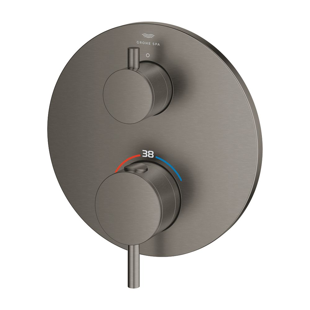 Grohe Atrio Thermostat-Brausebatterie Hard Graphite gebürstet, Fertigmontageset für Rap... GROHE-24357AL0 4005176761188 (Abb. 3)