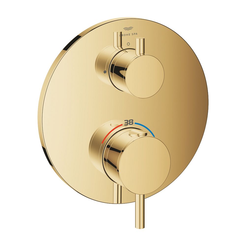 Grohe Atrio Thermostat-Brausebatterie Cool Sunrise, Fertigmontageset für Rapido SmartBo... GROHE-24357GL0 4005176761218 (Abb. 1)