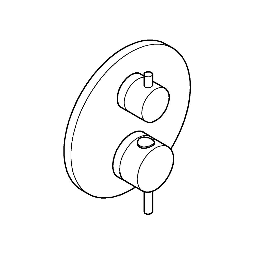 Grohe Atrio Thermostat-Brausebatterie Cool Sunrise, Fertigmontageset für Rapido SmartBo... GROHE-24357GL0 4005176761218 (Abb. 5)