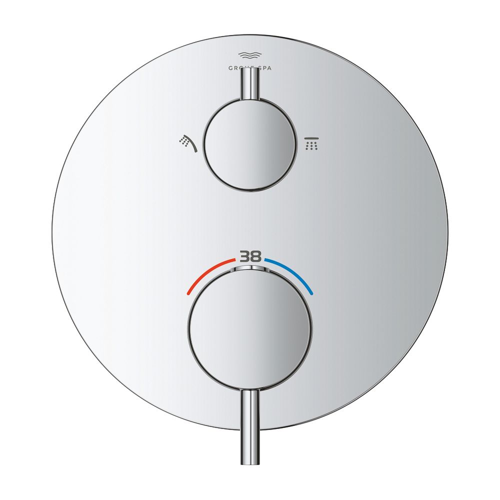 Grohe Atrio Thermostat-Brausebatterie Chrom, mit integrierter 2-Wege-Umstellung, Fertig... GROHE-24358000 4005176762109 (Abb. 2)