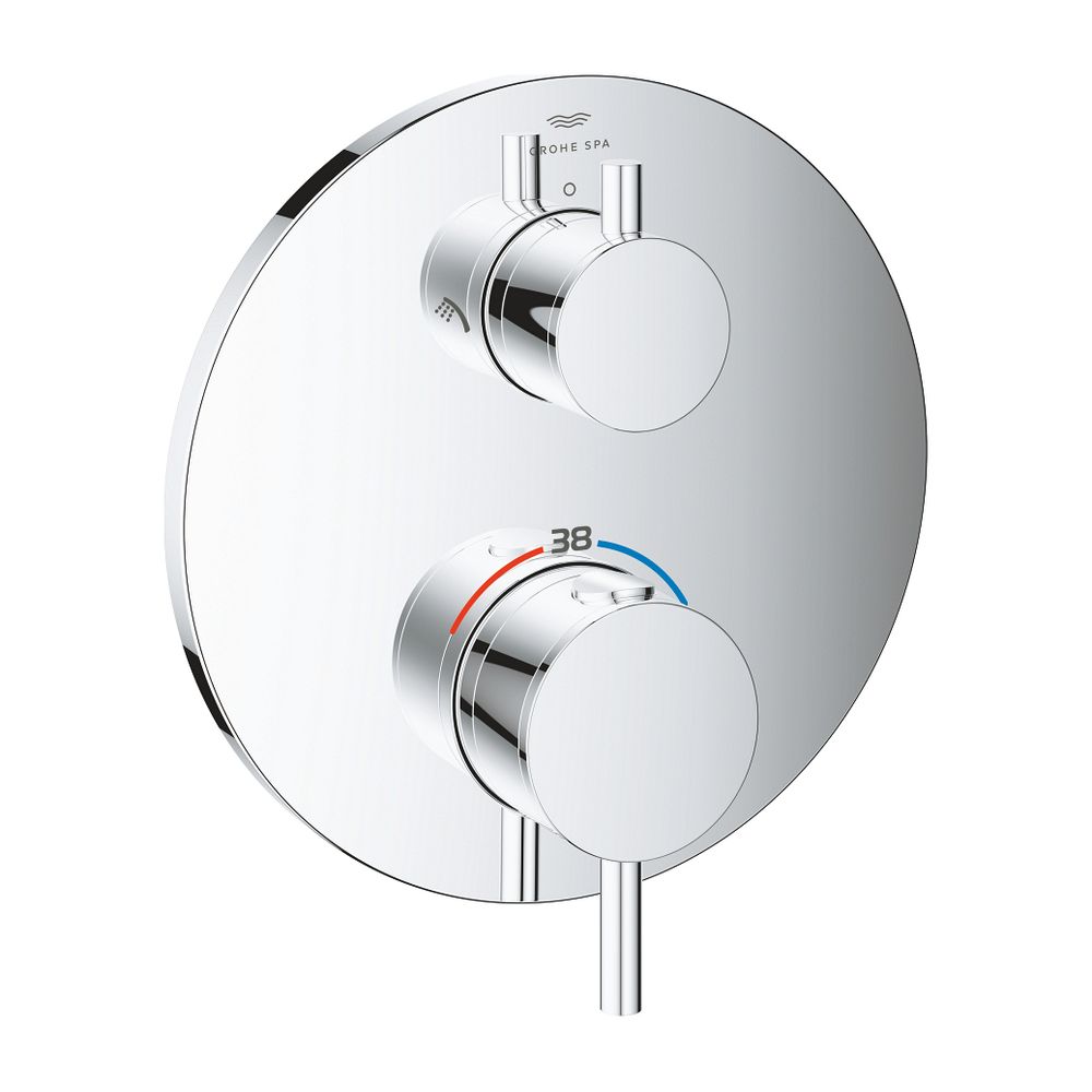 Grohe Atrio Thermostat-Brausebatterie Chrom, mit integrierter 2-Wege-Umstellung, Fertig... GROHE-24358000 4005176762109 (Abb. 1)