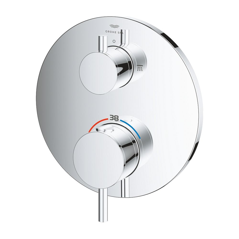 Grohe Atrio Thermostat-Brausebatterie Chrom, mit integrierter 2-Wege-Umstellung, Fertig... GROHE-24358000 4005176762109 (Abb. 3)