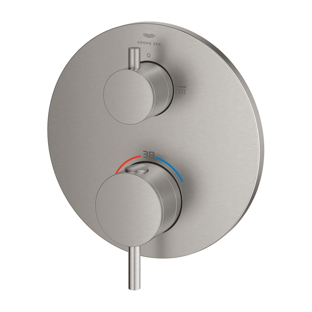 Grohe Atrio Thermostat-Brausebatterie Supersteel, mit integrierter 2-Wege-Umstellung, F... GROHE-24358DC0 4005176761362 (Abb. 3)
