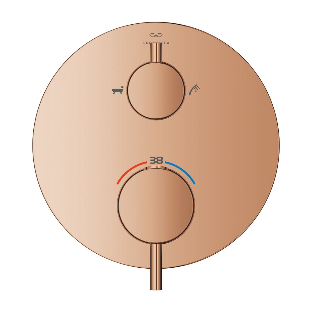 Grohe Atrio Thermostat-Wannenbatterie Warm Sunset, mit integrierter 2-Wege-Umstellung, ... GROHE-24359DA0 4005176761393 (Abb. 2)