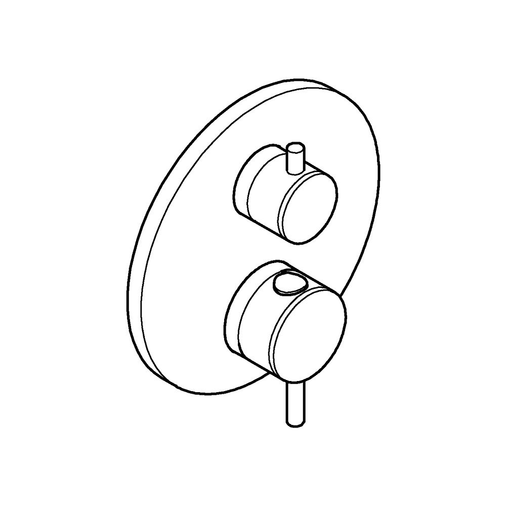 Grohe Atrio Thermostat-Wannenbatterie Warm Sunset, mit integrierter 2-Wege-Umstellung, ... GROHE-24359DA0 4005176761393 (Abb. 5)