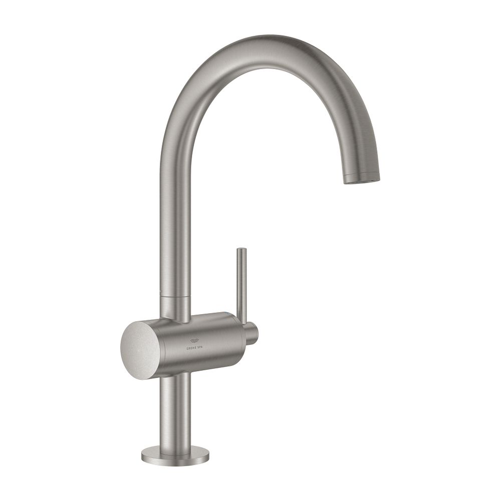 Grohe Atrio 1-Loch-Einhand-Waschtischbatterie, L-Size, Supersteel, schwenkbarer Bogenau... GROHE-24362DC0 4005176760877 (Abb. 1)