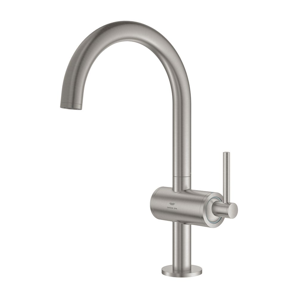 Grohe Atrio 1-Loch-Einhand-Waschtischbatterie, L-Size, Supersteel, schwenkbarer Bogenau... GROHE-24362DC0 4005176760877 (Abb. 2)