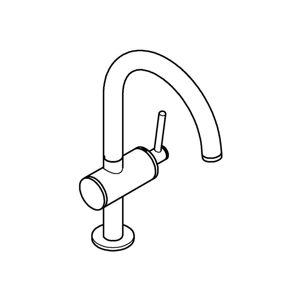 Grohe Atrio 1-Loch-Einhand-Waschtischbatterie, L-Size, Supersteel, schwenkbarer Bogenau... GROHE-24362DC0 4005176760877 (Abb. 3)