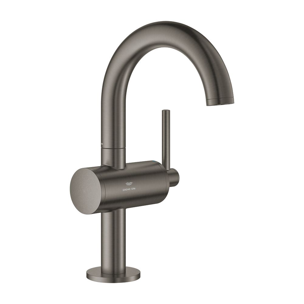 Grohe Atrio 1-Loch-Einhand-Waschtischbatterie, M-Size, Hard Graphite gebürstet, schwenk... GROHE-24363AL0 4005176760891 (Abb. 1)