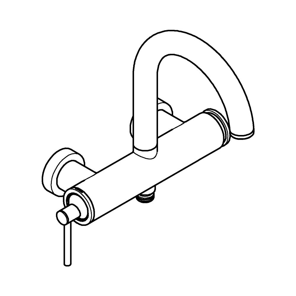 Grohe Atrio Einhand-Wannenbatterie Hard Graphite gebürstet, Wandmontage... GROHE-24367AL0 4005176761065 (Abb. 4)