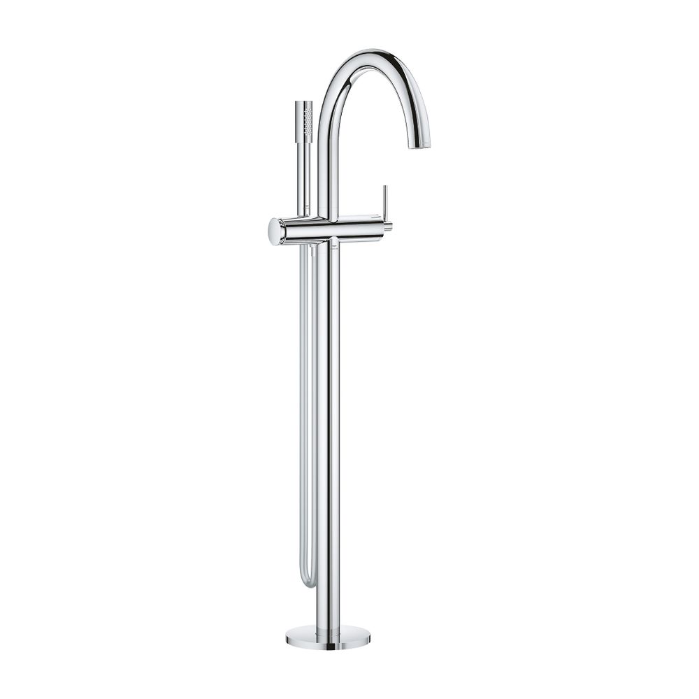 Grohe Atrio Einhand-Wannenbatterie Chrom, Fertigmontageset, Bodenmontage, mit Brauseset... GROHE-24368000 4005176761102 (Abb. 1)