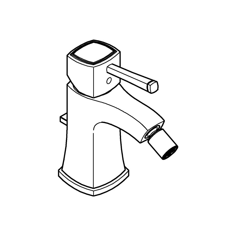 Grohe Grandera 1-Loch-Einhand-Bidetbatterie Chrom/Gold, 1 1/4" Zugstangen-Garnitur... GROHE-24372IG0 4005176758218 (Abb. 4)