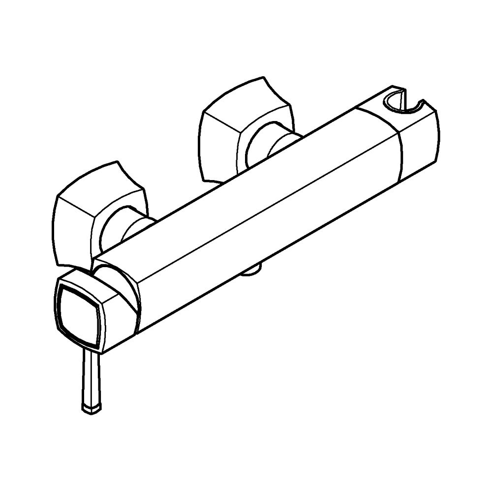 Grohe Grandera 1-Loch-Einhand-Brausebatterie Wandmontage, Chrom, integrierter Handbraus... GROHE-24373000 4005176758232 (Abb. 3)
