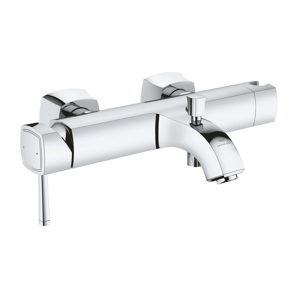 Grohe Grandera 1-Loch-Einhand-Wannenbatterie Wandmontage, Chrom, integrierter Handbraus... GROHE-24374000 4005176758263 (Abb. 1)
