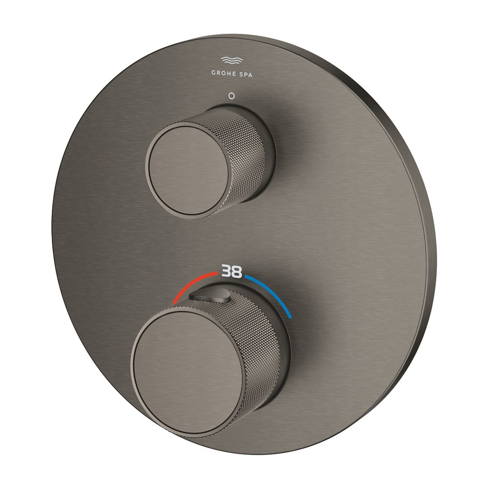 Grohe Atrio PC Thermostat-Brausebatterie Hard Graphite gebürstet mit 2-Wege-Umstellung ... GROHE-24396AL0 4005176786242 (Abb. 6)