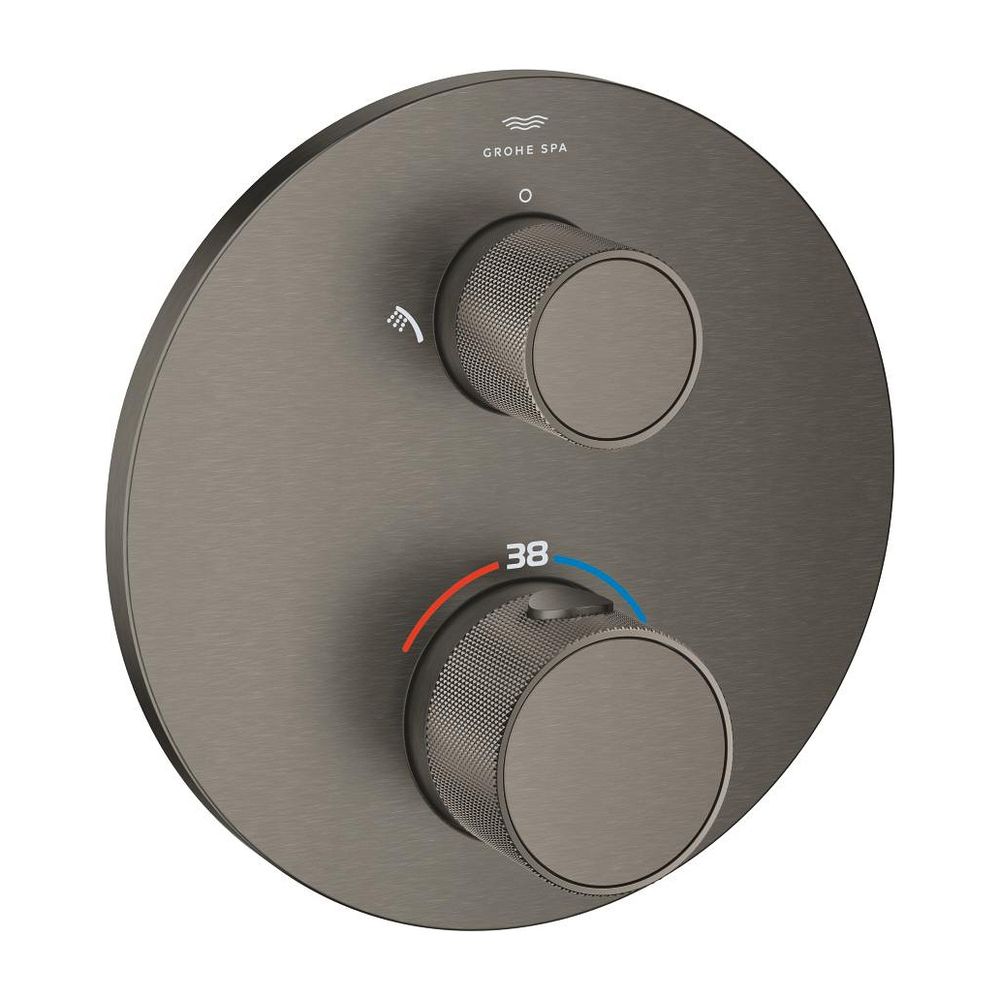 Grohe Atrio PC Thermostat-Brausebatterie Hard Graphite gebürstet mit 2-Wege-Umstellung ... GROHE-24396AL0 4005176786242 (Abb. 1)