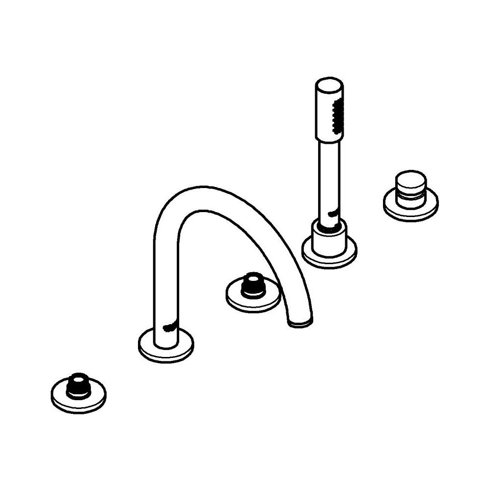 Grohe Atrio PC 5-Loch-Wannenkombination Warm Sunset für Hebelgriffe... GROHE-25224DA0 4005176508875 (Abb. 3)