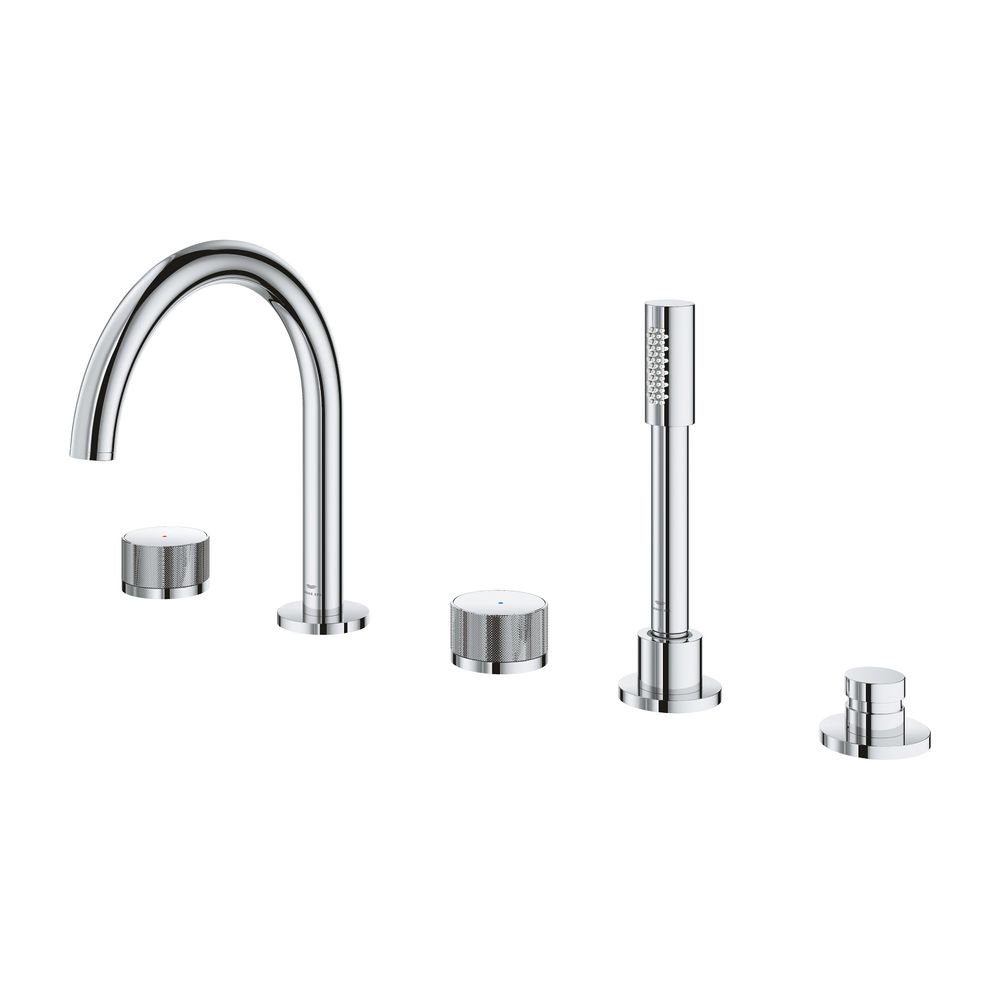 Grohe Atrio PC 5-Loch-Wannenkombination Chrom Knopfbetätigung mit Einlagen... GROHE-25226000 4005176508554 (Abb. 3)