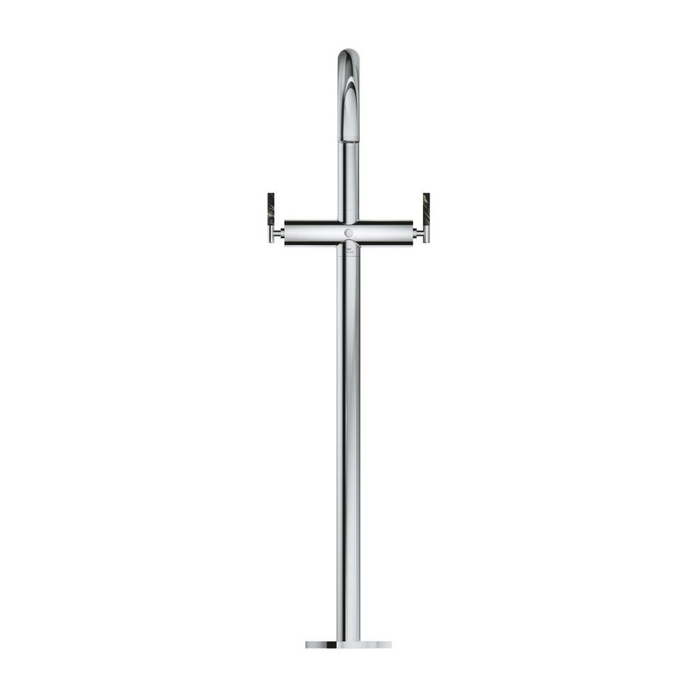 Grohe Atrio PC Wannenbatterie Chrom für Hebelgriffe, Bodenmontage, Fertigmontageset für... GROHE-25227000 4005176508356 (Abb. 2)