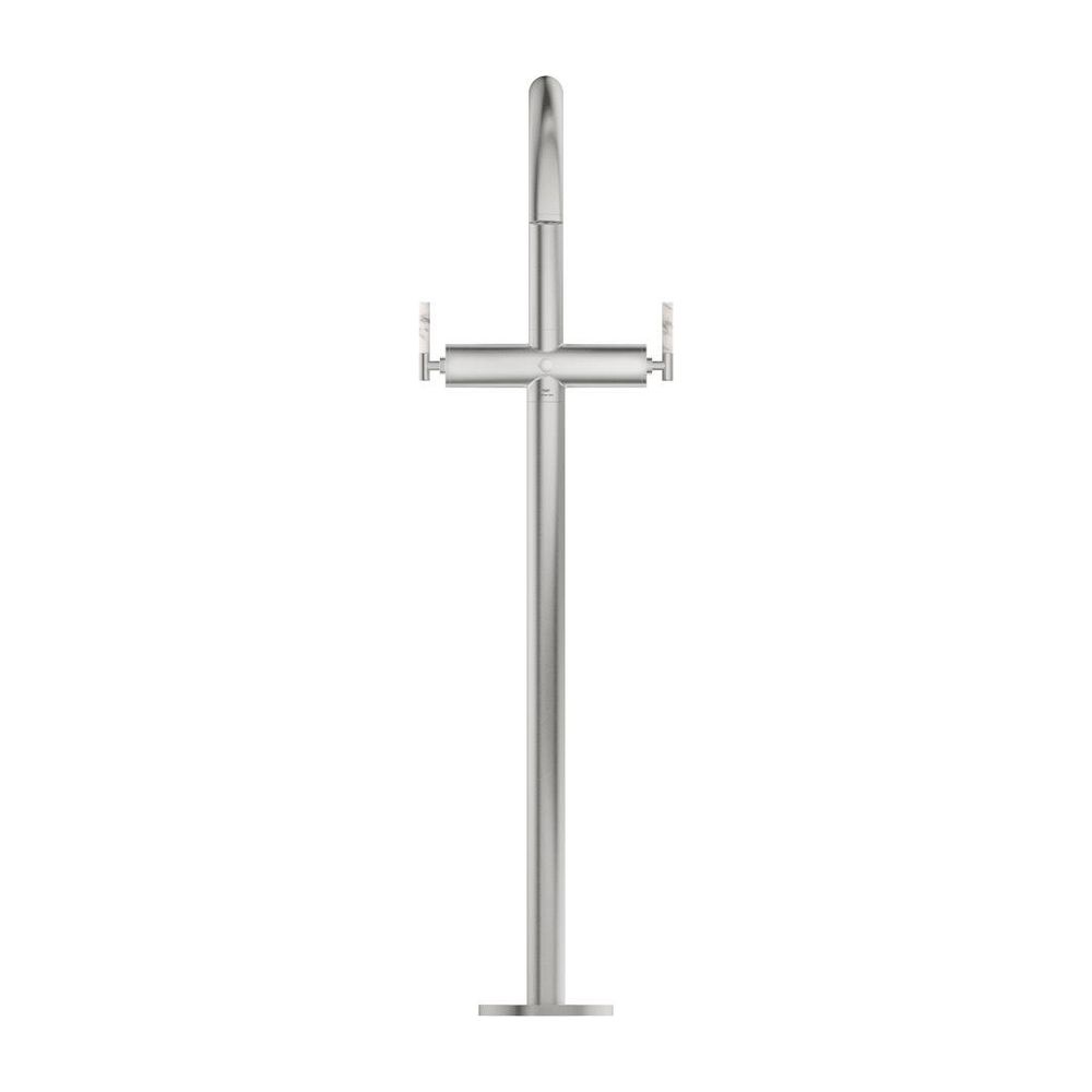 Grohe Atrio PC Wannenbatterie Supersteel für Hebelgriffe, Bodenmontage, Fertigmontagese... GROHE-25227DC0 4005176508257 (Abb. 2)