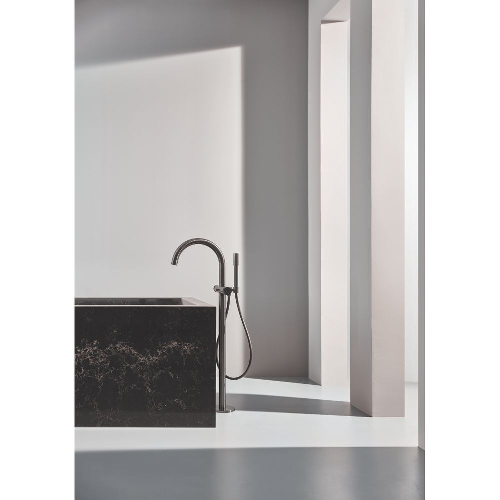 Grohe Atrio PC Wannenbatterie Hard Graphite gebürstet für Knopfbetätigung, Bodenmontage... GROHE-25229AL0 4005176507939 (Abb. 4)