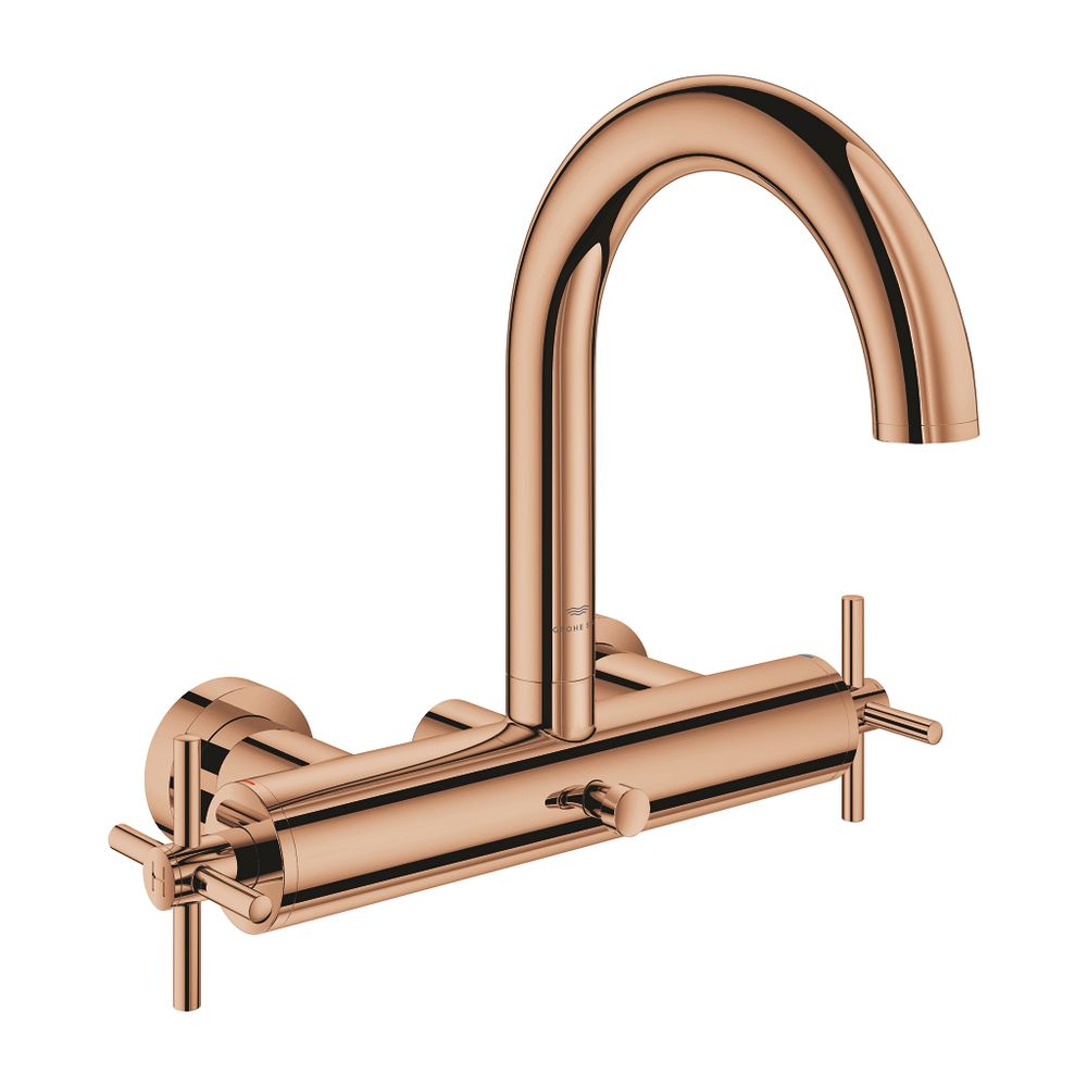 Grohe Atrio Wannenbatterie, Warm Sunset, Wandmontage, mit Kreuzgriffen... GROHE-25268DA0 4005176761454 (Abb. 1)