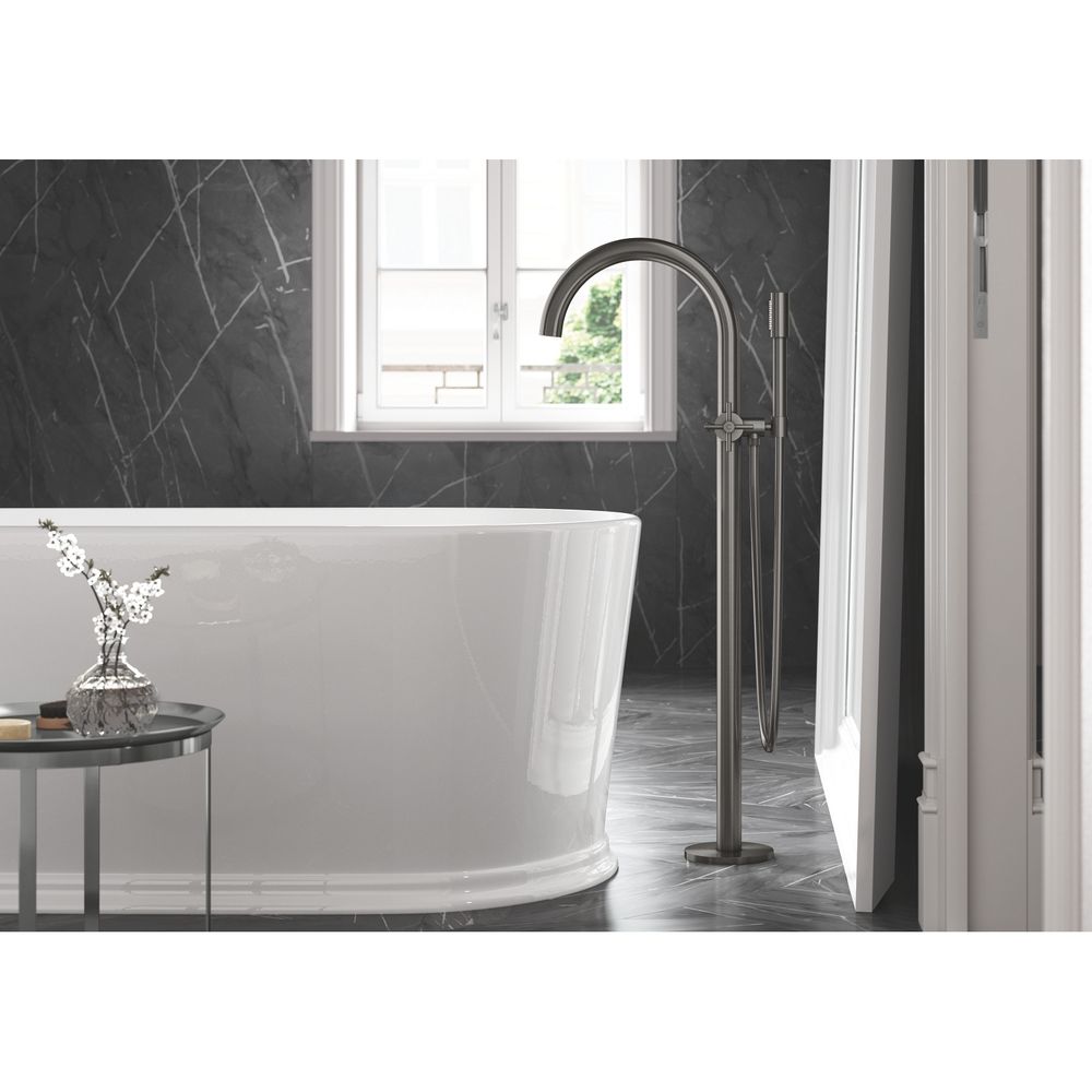 Grohe Atrio Wannenbatterie, Hard Graphite gebürstet, Bodenmontage, Fertigmontageset, mi... GROHE-25272AL0 4005176761485 (Abb. 3)