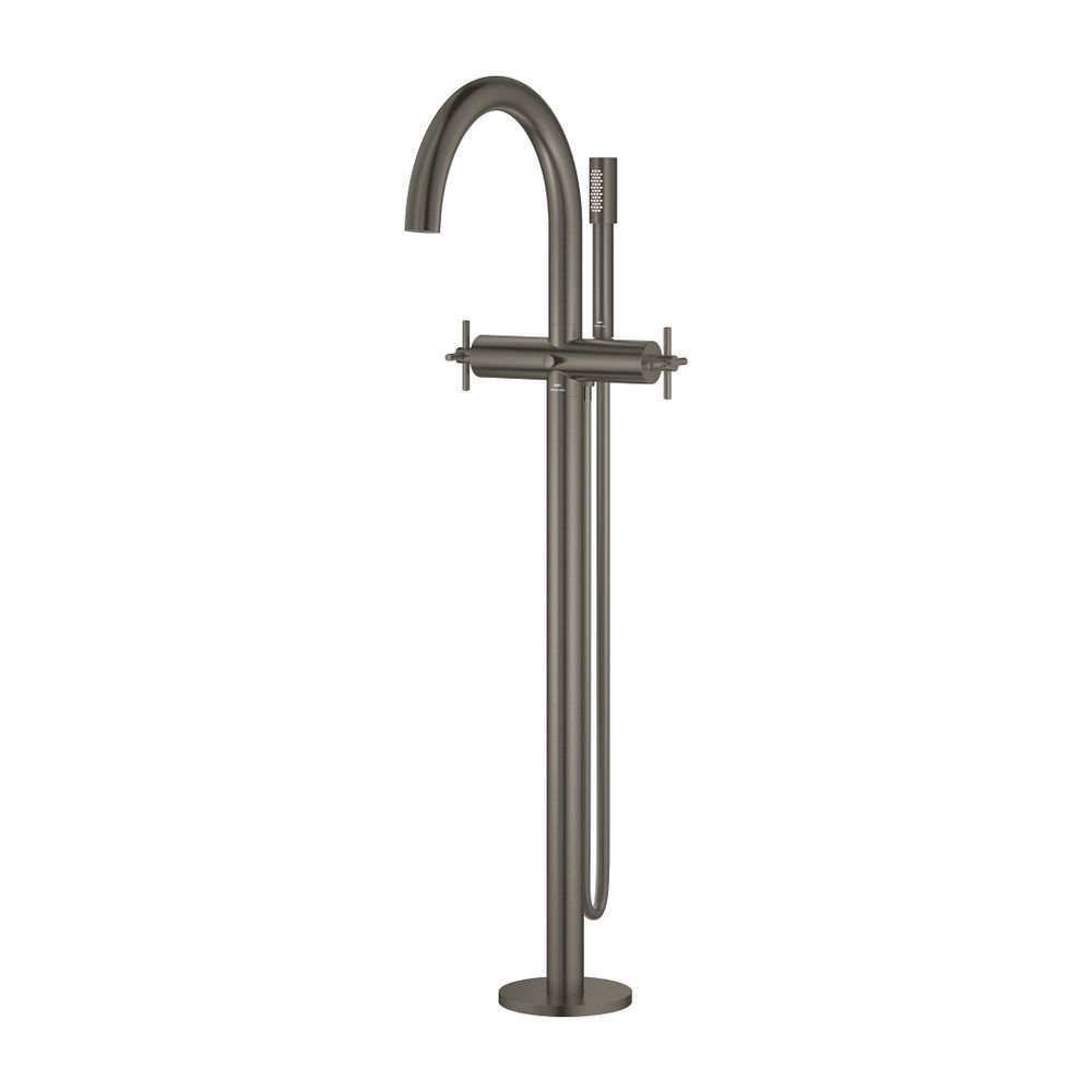 Grohe Atrio Wannenbatterie, Hard Graphite gebürstet, Bodenmontage, Fertigmontageset, mi... GROHE-25272AL0 4005176761485 (Abb. 2)