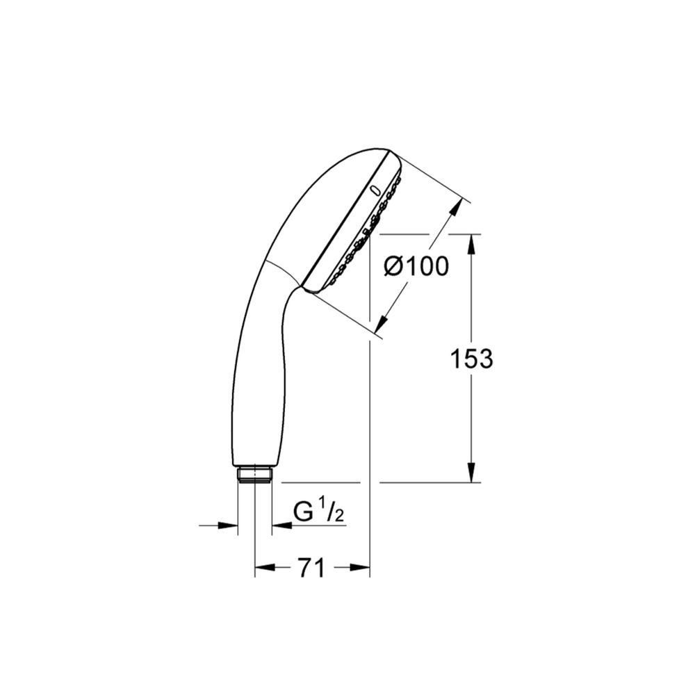 Grohe Vitalio Start 100 Handbrause mit 3 Strahlarten, Chrom, 26031000... GROHE-26031000 4005176933929 (Abb. 4)