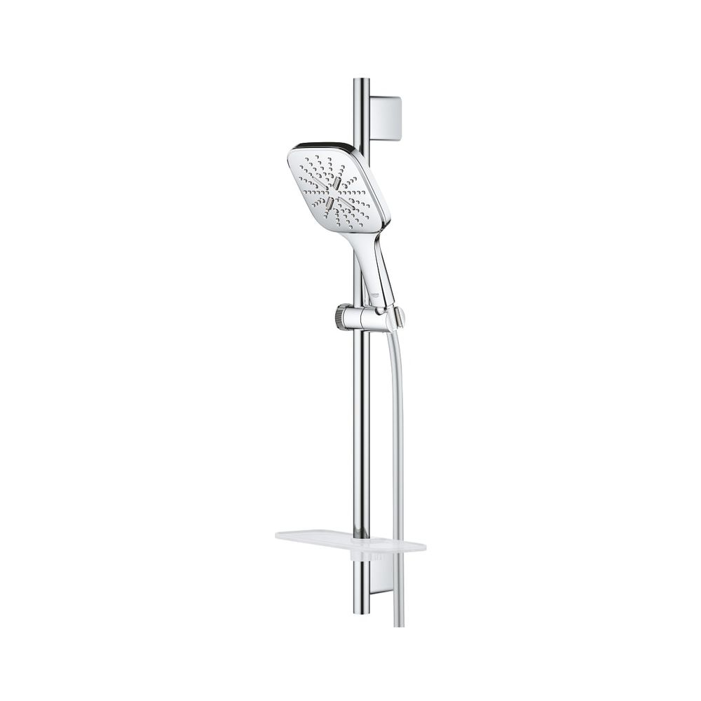 Grohe Rainshower SmartActive 130 Cube Brausestangenset 3 Strahlarten chrom 26584000... GROHE-26584000 4005176486296 (Abb. 1)