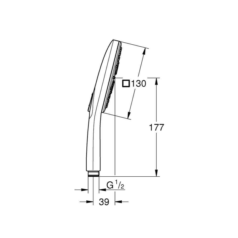 Grohe Vitalio SmartActive 130 Cube Handbrause 3 Strahlarten, QuickFix, Chrom, 26595000... GROHE-26595000 4005176486487 (Abb. 3)