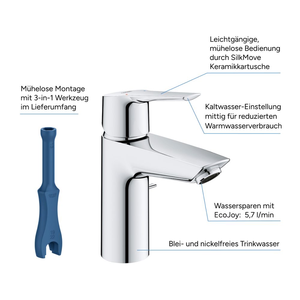 Grohe Vitalio SmartActive 150 Handbrause 3 Strahlarten Chrom QuickFix, 26597000... GROHE-26597000 4005176486500 (Abb. 10)