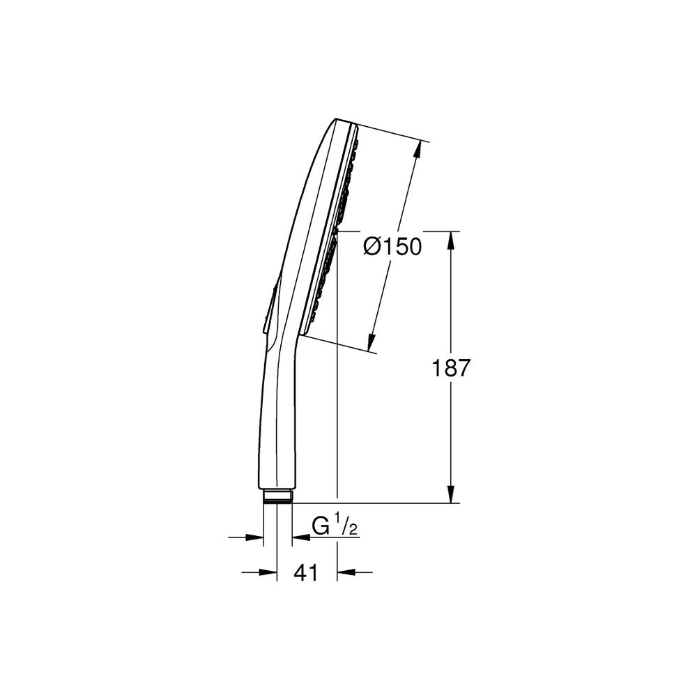 Grohe Vitalio SmartActive 150 Handbrause 3 Strahlarten Chrom QuickFix, 26597000... GROHE-26597000 4005176486500 (Abb. 8)