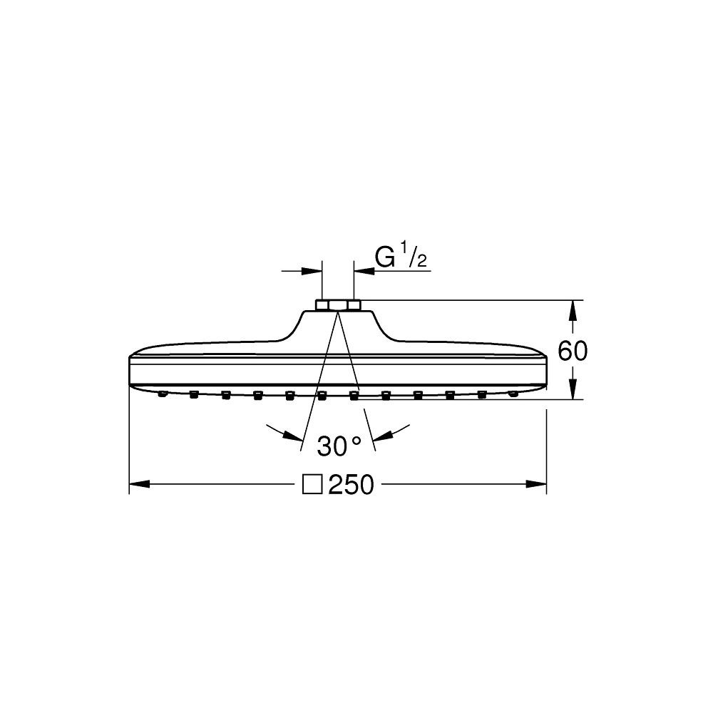 Grohe Vitalio Comfort 250 Kopfbrause, DripStop, Chrom/Weiß, 26695000... GROHE-26695000 4005176580826 (Abb. 4)